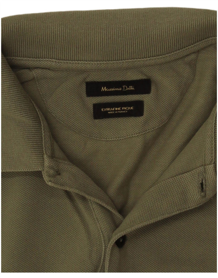 Polo da uomo Massimo Dutti piccola color kaki