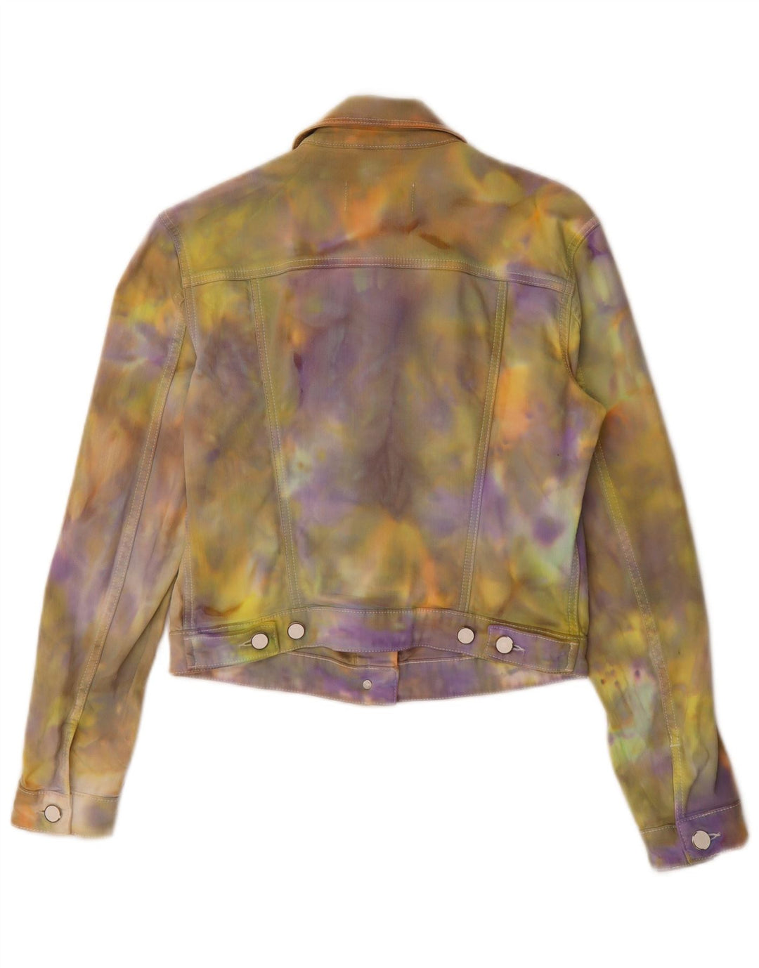 Giacca di jeans da donna Hugo Boss UK 10 Small Cotone tie-dye multicolore
