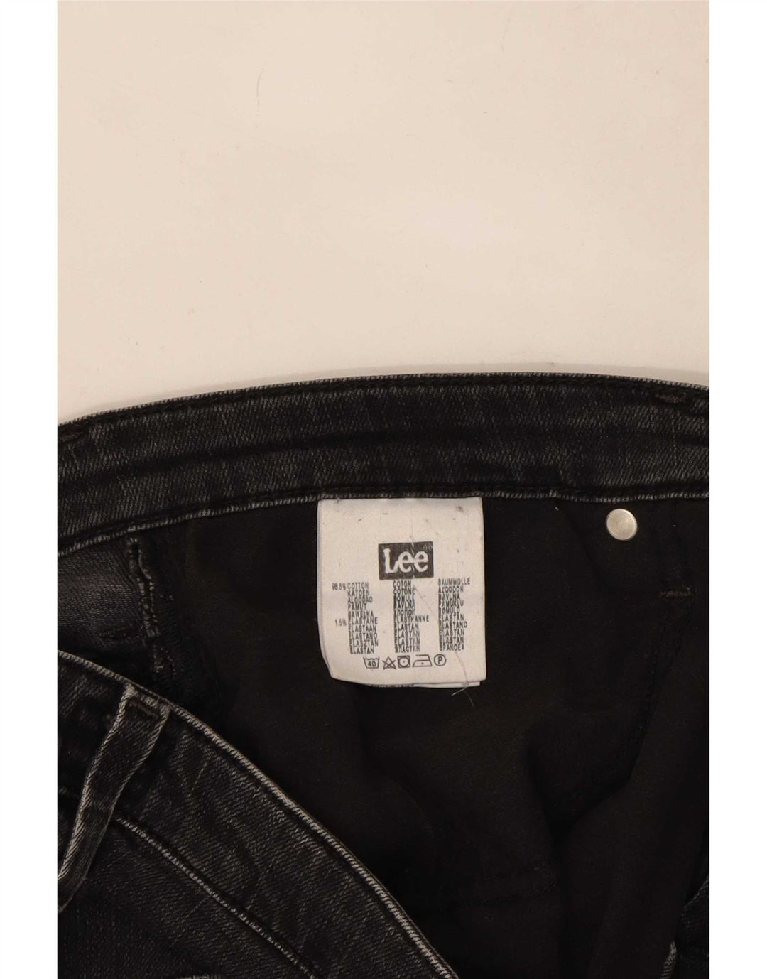 Jeans dritti Lee Knox da uomo W36 L30 cotone nero