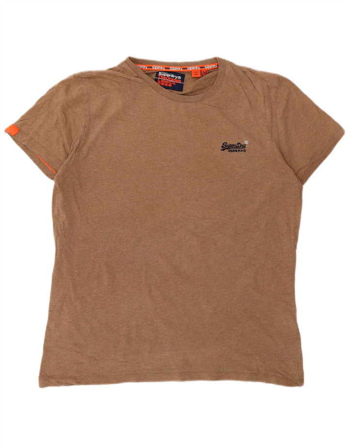 T-shirt da uomo Superdry Top in cotone marrone medio