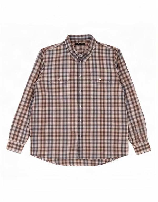 Camicia da uomo su misura Michael Kors 2XL in cotone a quadri multicolore