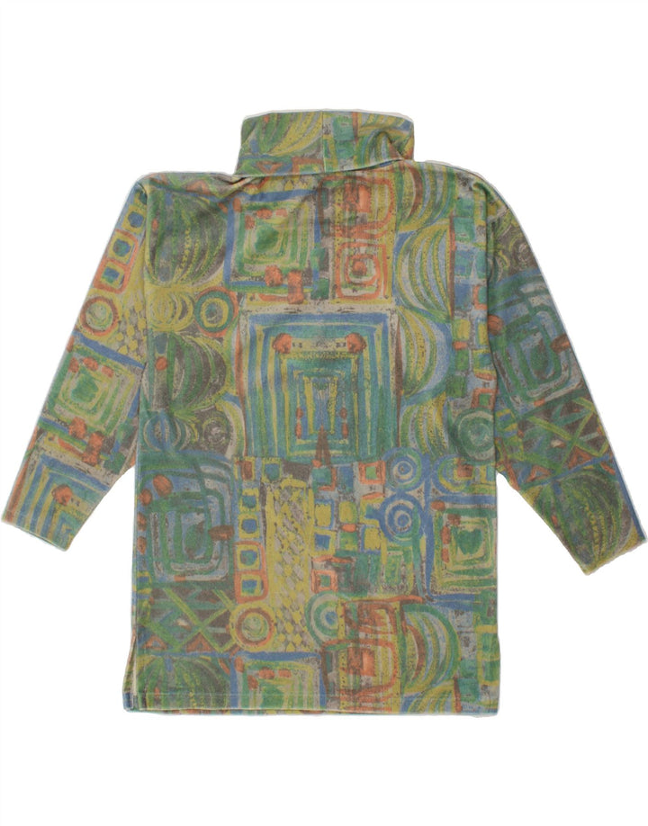 Top oversize da donna VINTAGE manica lunga EU 36 piccolo multicolore