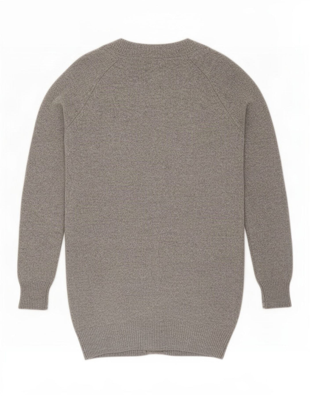 Maglione cardigan da donna Massimo Dutti UK 16 grande lana grigia