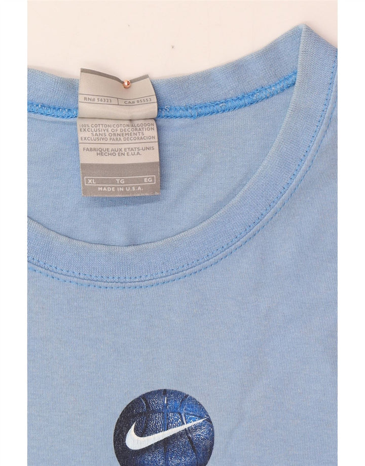 Canotta grafica NIKE da uomo XL in cotone blu