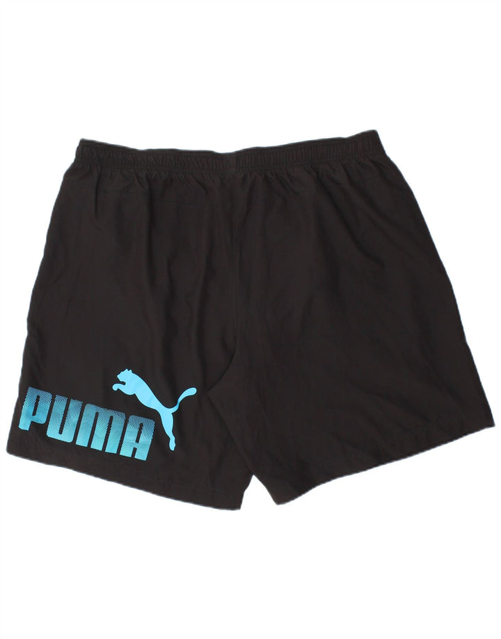 Pantaloncini sportivi grafici da uomo Puma XL poliestere nero
