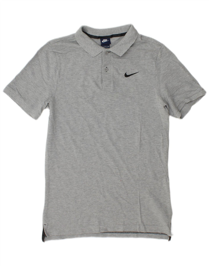 Polo Nike da uomo piccola in cotone grigio