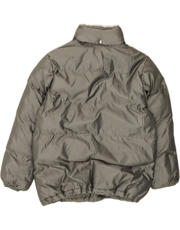 VINTAGE Womens Hooded Padded Jacket UK 38/40 Medium Grey Polyester Vintage Vintage and Second-Hand Vintage from Messina Hembry 