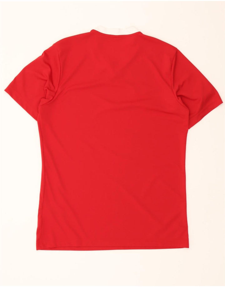 ADIDAS Mens Aeroready T-Shirt Top Large Red Polyester Vintage Adidas and Second-Hand Adidas from Messina Hembry 