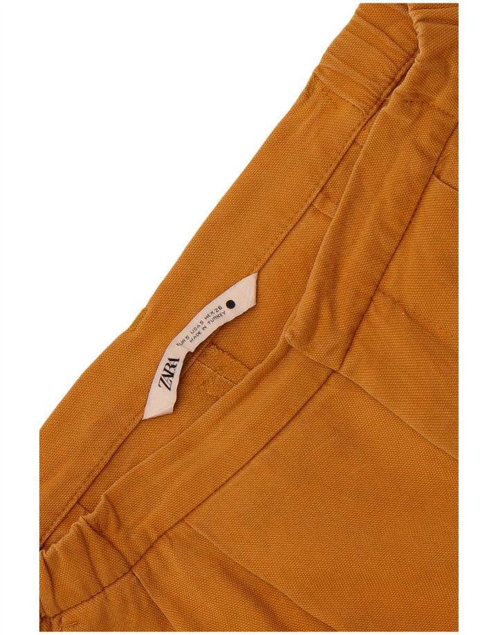 Pantaloncini chino plissettati da donna Zara piccoli W26 marroni