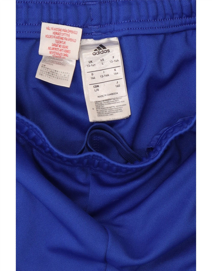 Pantaloni della tuta ADIDAS da ragazzo Climacool 13-14 anni in poliestere blu