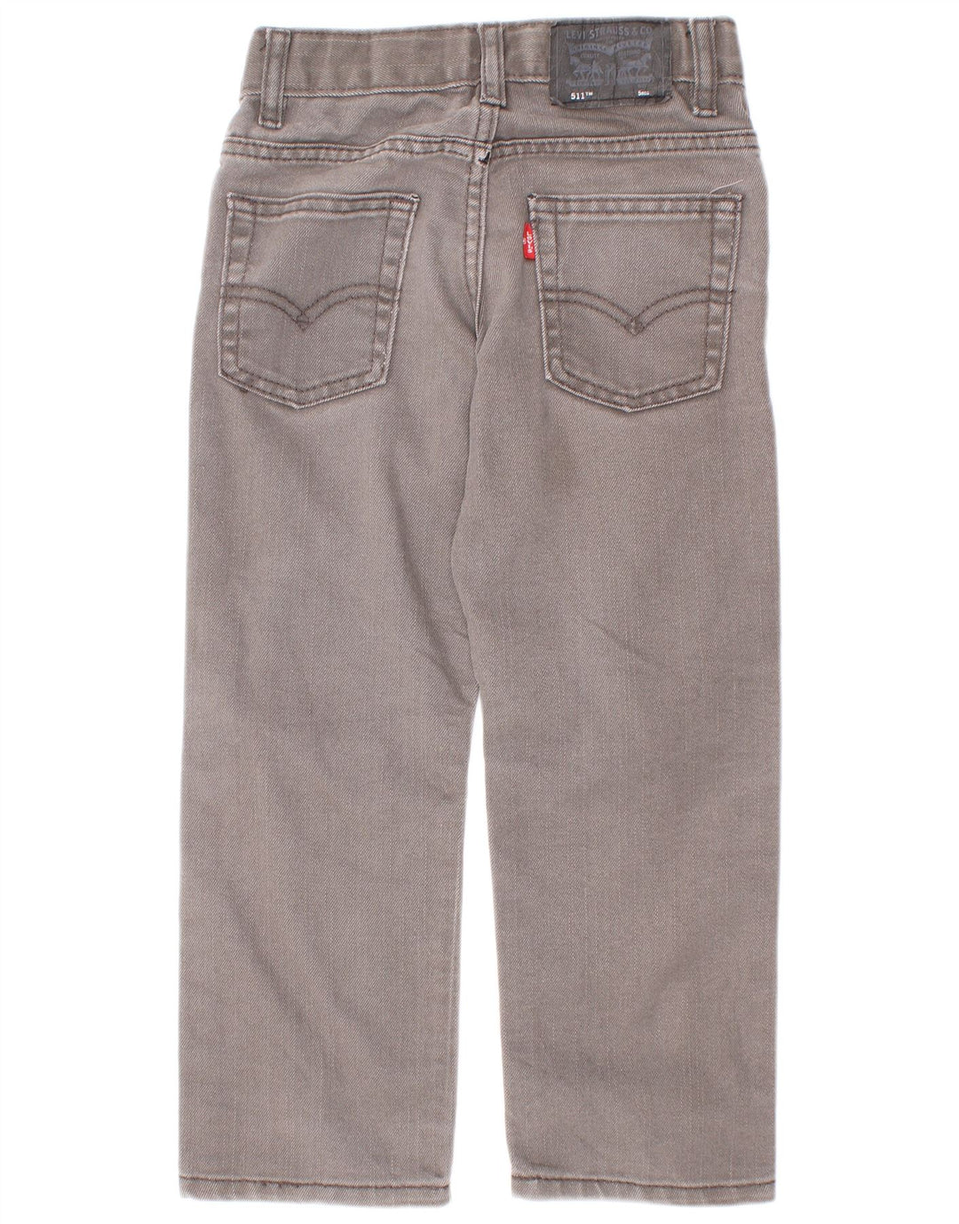 Levi's Ragazzi 511 Jeans slim invecchiati 4-5 anni W22 L18 Cotone grigio