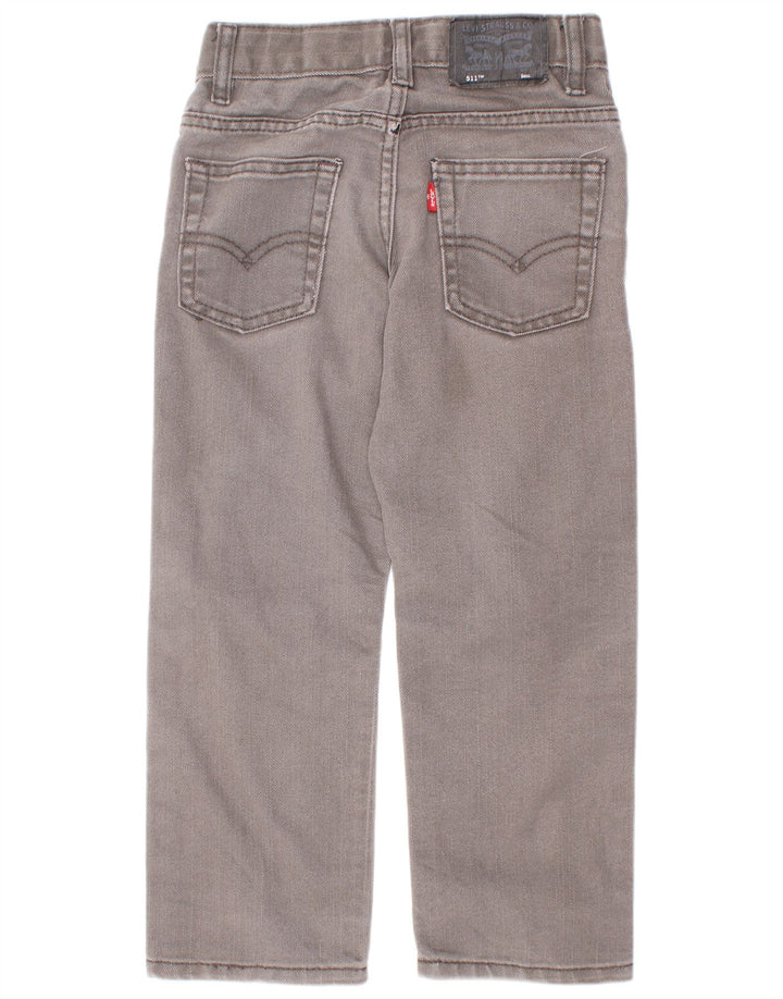 Levi's Ragazzi 511 Jeans slim invecchiati 4-5 anni W22 L18 Cotone grigio