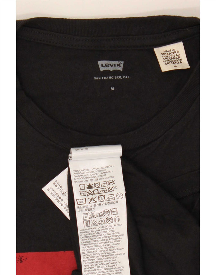 T-shirt grafica da uomo Levi's Top in cotone nero medio