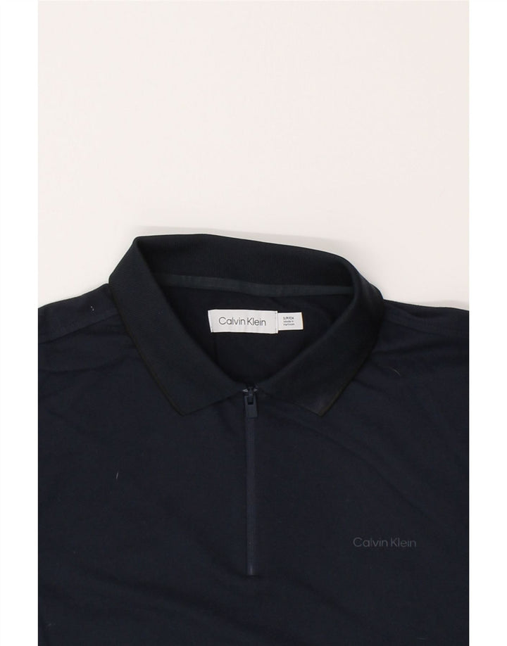 CALVIN KLEIN Mens Polo Shirt Small Navy Blue Vintage Calvin Klein and Second-Hand Calvin Klein from Messina Hembry 