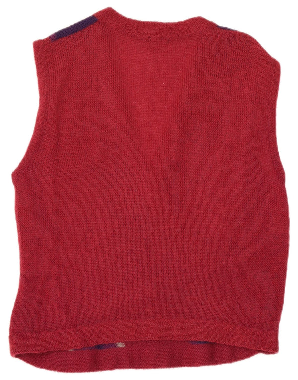 Canotta corta da donna Werther IT 44 Mohair a righe bordeaux medio