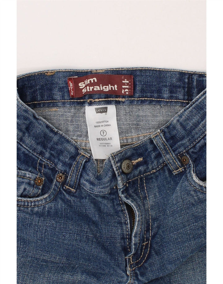 LEVI'S Boys 511 Straight Slim Jeans 6-7 Years W23 L20  Blue Cotton Vintage Levi's and Second-Hand Levi's from Messina Hembry 