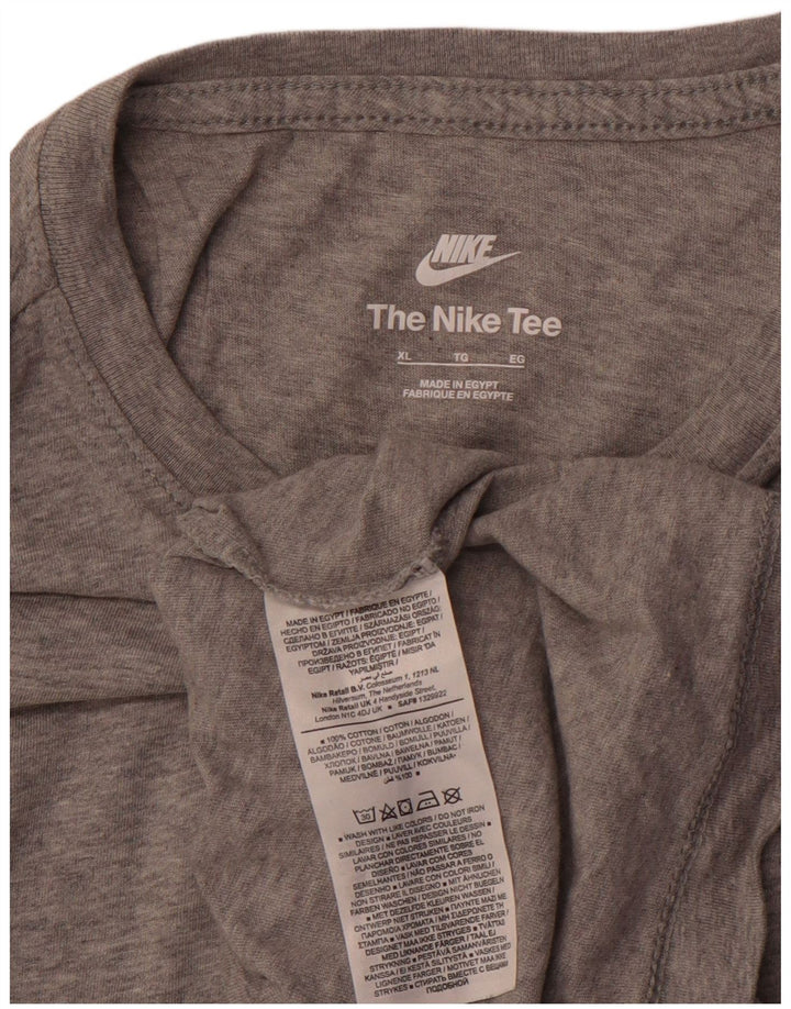 T-shirt da uomo NIKE Top XL in cotone grigio