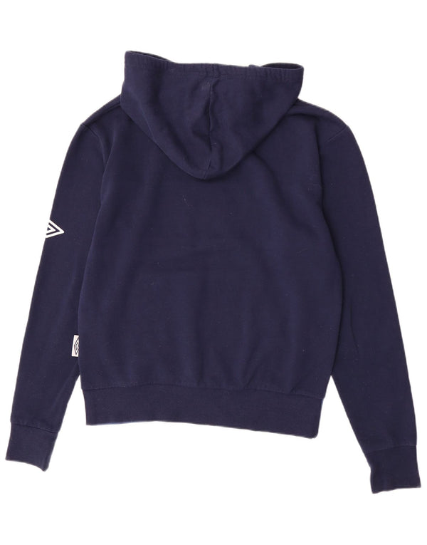 Felpa con cappuccio grafica da uomo Umbro, cotone color block medio blu navy
