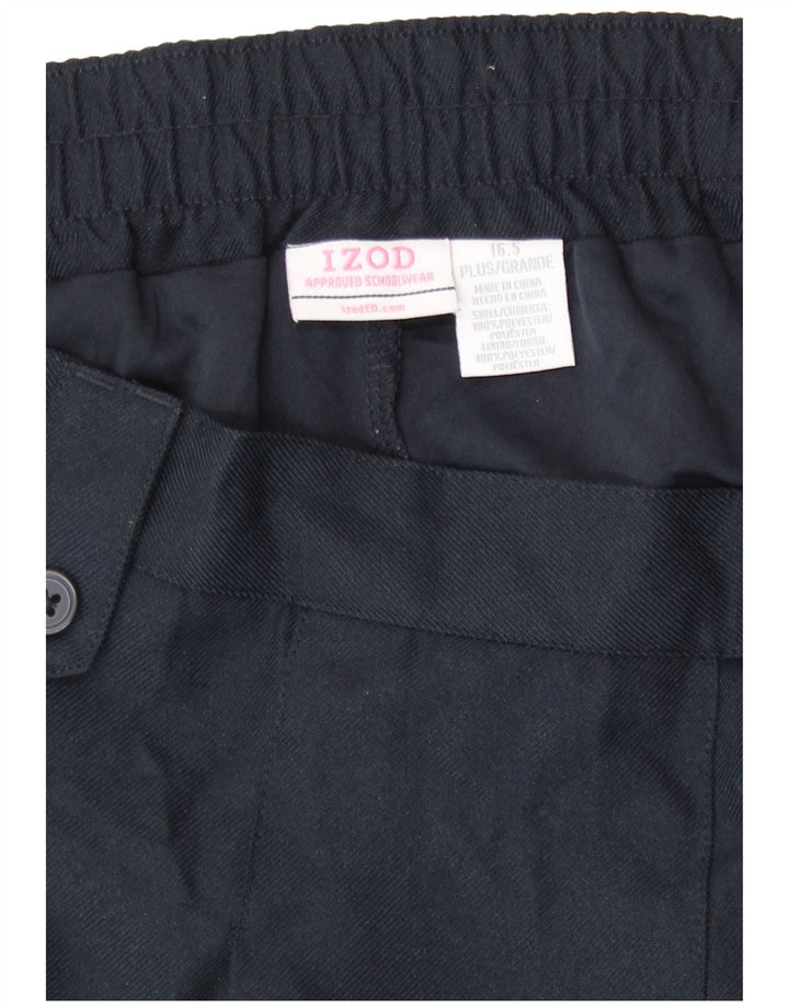 Minigonna a pieghe da donna Izod UK 16 2XL W32 poliestere blu navy