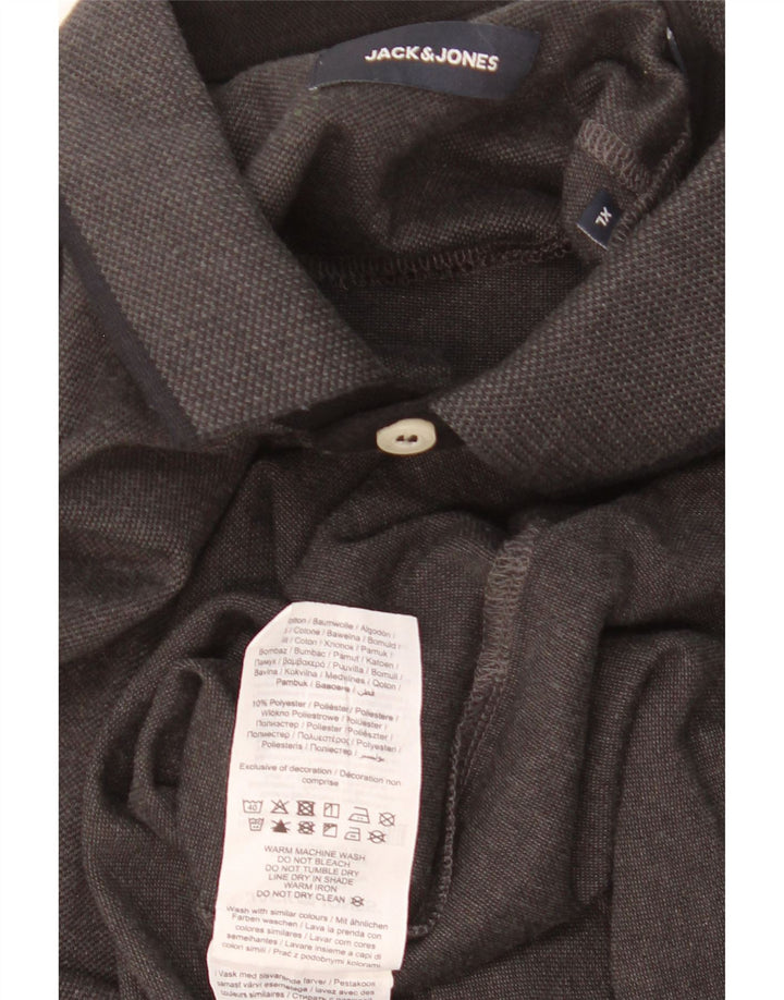 Polo da uomo JACK & JONES XL in cotone grigio