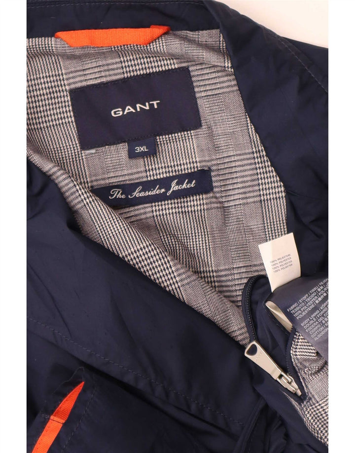 Gant Giacca blazer da uomo a 2 bottoni UK 46 3XL Poliestere blu navy