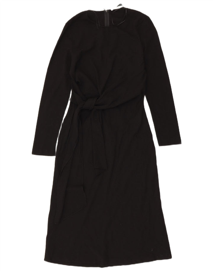 Abito lungo ZARA da donna a maniche lunghe UK 12 medio in lana nera
