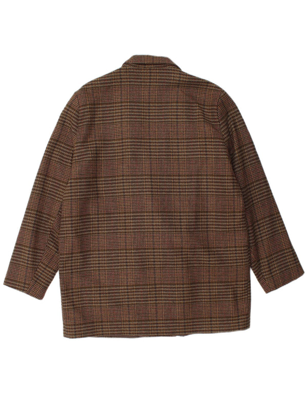 Giacca blazer doppiopetto da donna ETAM US 16 2XL Acrilico a quadri marrone