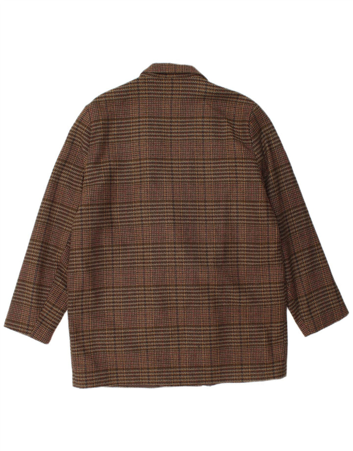 Giacca blazer doppiopetto da donna ETAM US 16 2XL Acrilico a quadri marrone