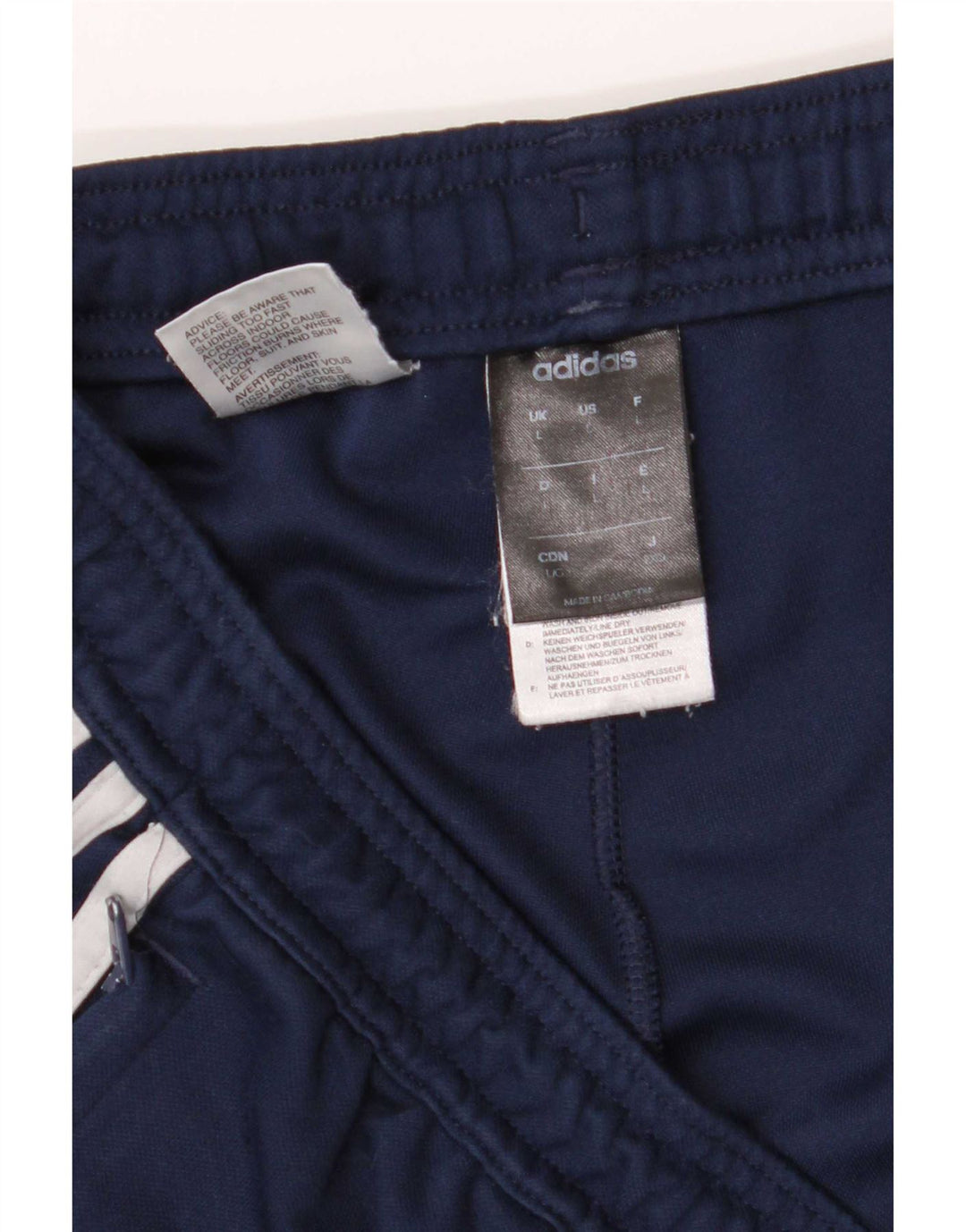 Pantaloni da tuta da uomo Adidas Large in poliestere blu navy