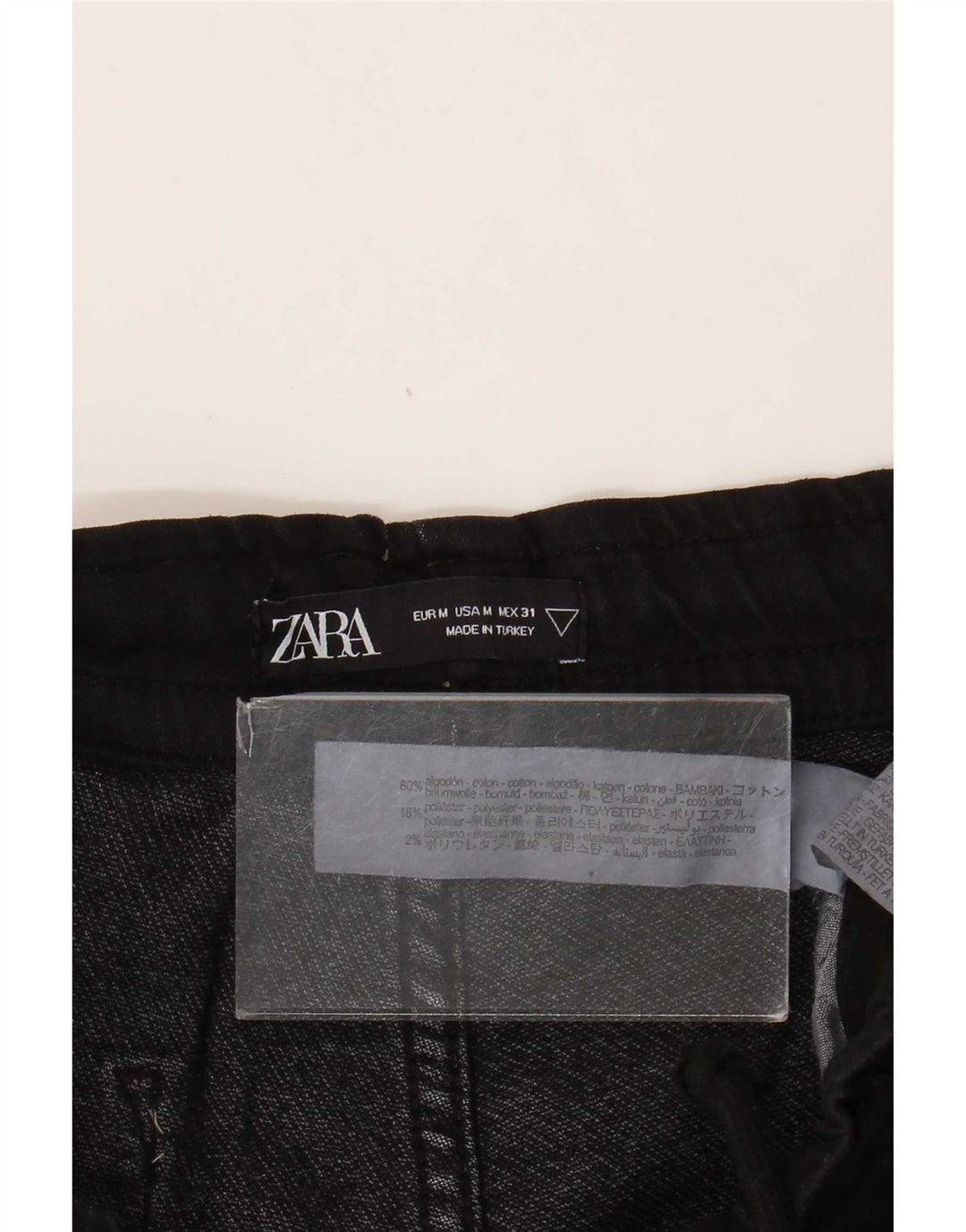 Pantaloni da tuta da uomo Zara Joggers in cotone nero medio