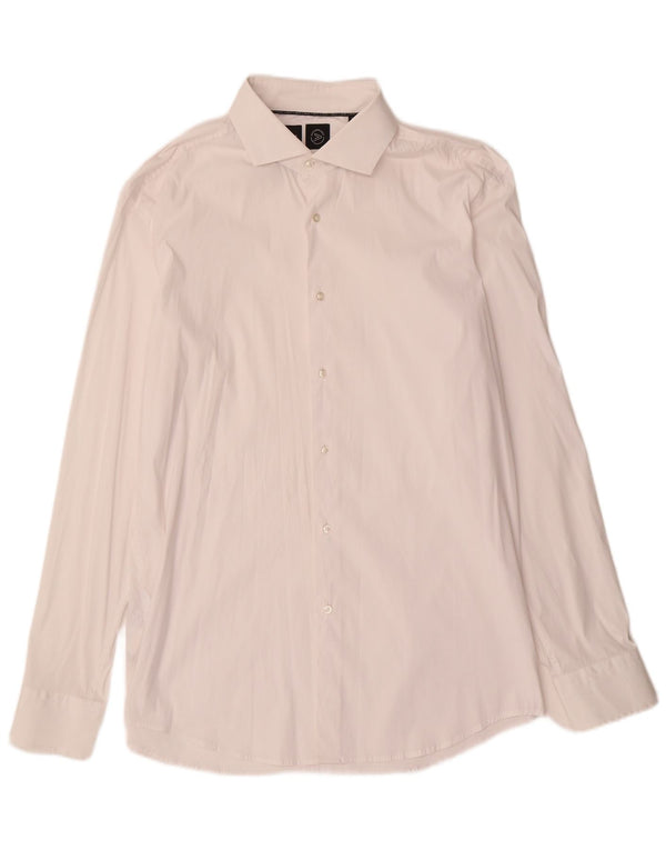 Camicia da uomo slim fit Hugo Boss taglia 44 17 1/2 XL cotone bianco