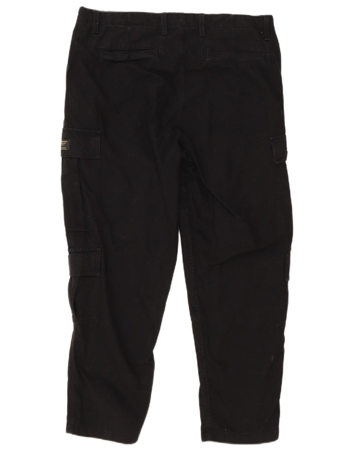 Pantaloni cargo dritti da uomo Zara EU 44 Large W34 L27 neri