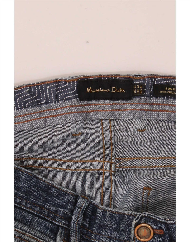 Jeans slim da uomo Massimo Dutti EU 40 medio W32 L34 blu