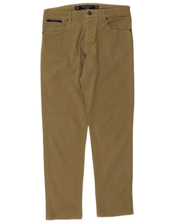 Pantaloni casual slim da uomo Hackett W34 L32 cotone kaki