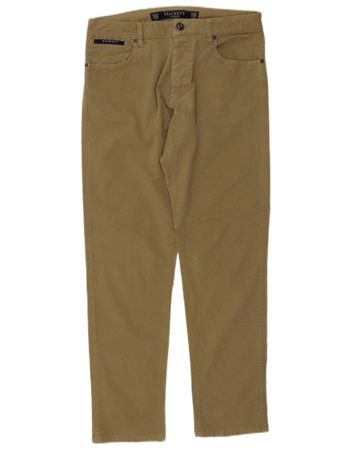 Pantaloni casual slim da uomo Hackett W34 L32 cotone kaki
