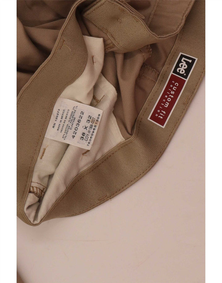 Pantaloni chino su misura da uomo Lee W38 L32 in cotone beige