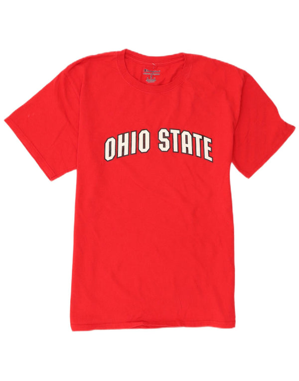 Maglietta grafica Champion da uomo Ohio State, colore rosso medio