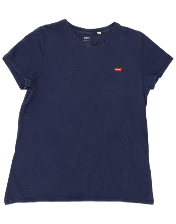 T-shirt da donna Levi's Top UK 16 grande cotone blu navy