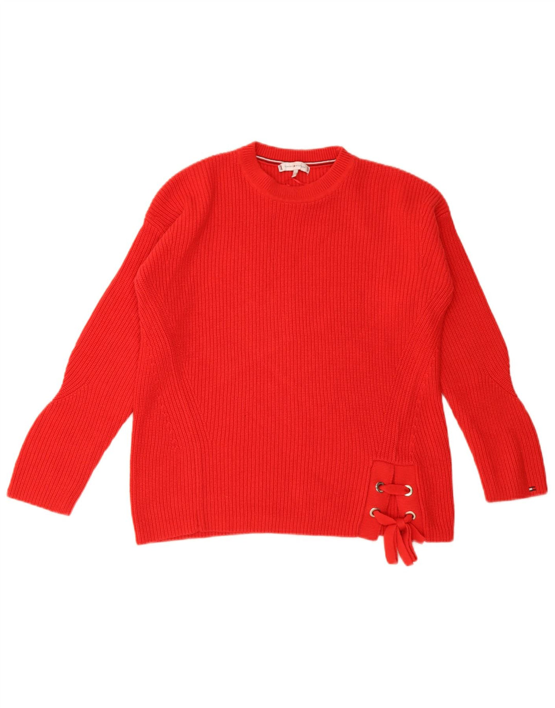 Maglione maglione girocollo oversize da donna Tommy Hilfiger UK 10 piccolo rosso