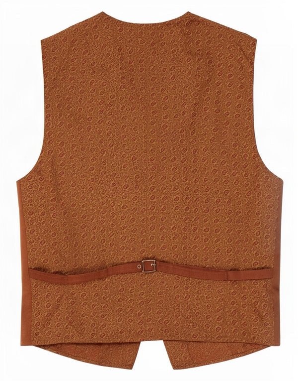 Gilet vintage da donna in pelle scamosciata corta UK 14 marrone medio
