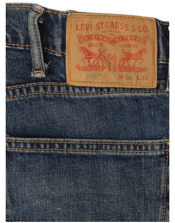 Levi's Uomo 505 Jeans dritti W38 L34 Cotone blu