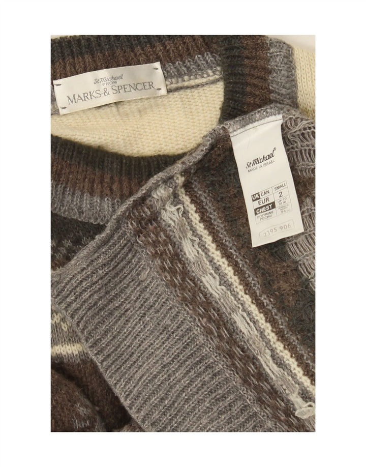Marks & Spencer Maglione maglione girocollo da uomo St. Michael piccolo marrone