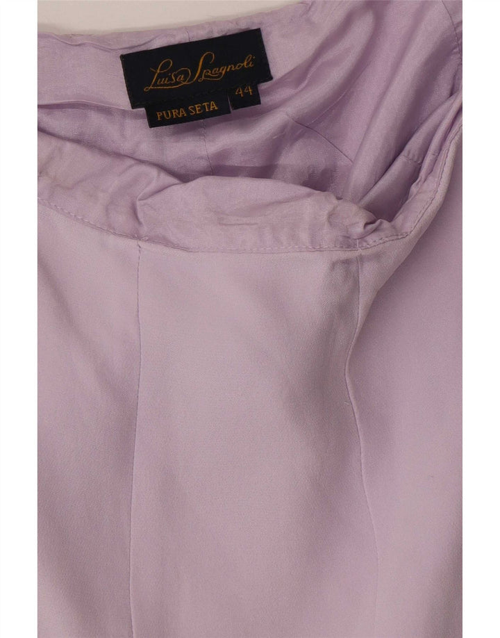 Gonna con volant da donna Luisa Spagnoli IT 44 media W30 seta viola
