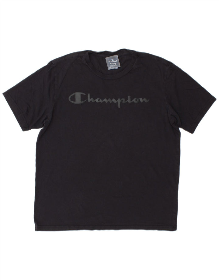 T-shirt grafica da uomo Champion Top medio blu navy