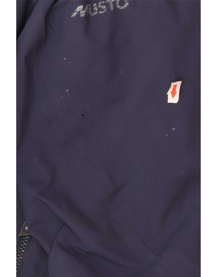 Giacca antipioggia da uomo con cappuccio Musto UK 40 grande poliestere blu navy