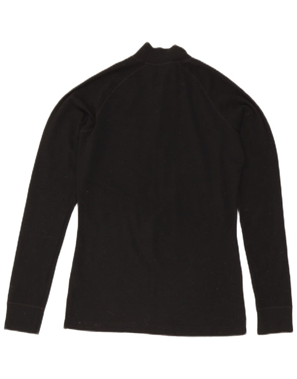 Maglione da donna con collo con zip Mountain Warehouse UK 10 piccolo in lana nera