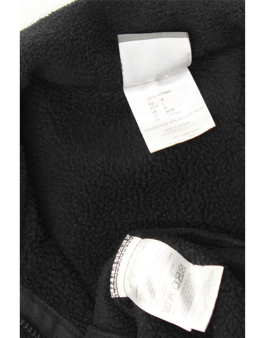 JACK WOLFSKIN Giacca in pile da uomo per esterni UK 36/38 Small Poliestere nero