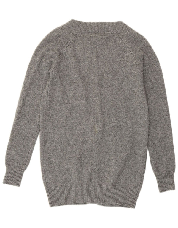 MASSIMO DUTTI Womens Cardigan Sweater UK 8 Small Grey Wool