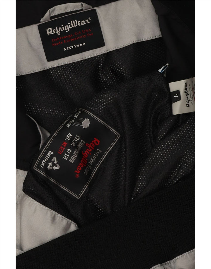 Giacca antipioggia bomber da uomo Refrigiwear UK 40 grande poliestere grigio