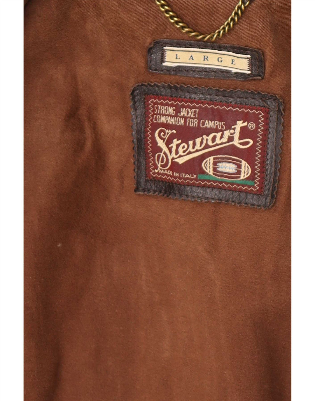 Giacca in pelle da uomo Stewart UK 40 grande marrone